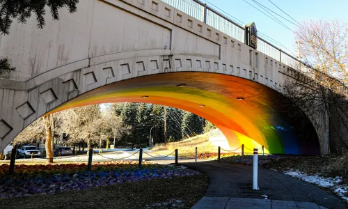 Calgary rainbow bridge